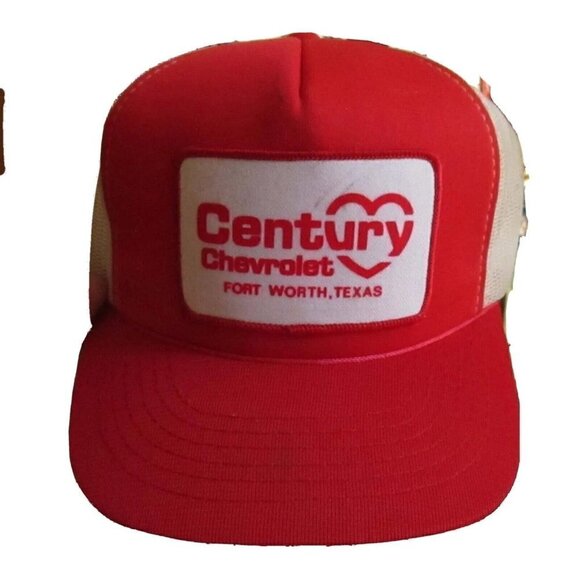 Trucker Hat Snapback Cap Mesh Vtg FORT WORTH TEXAS CHEVROLET DEALER - Picture 1 of 4